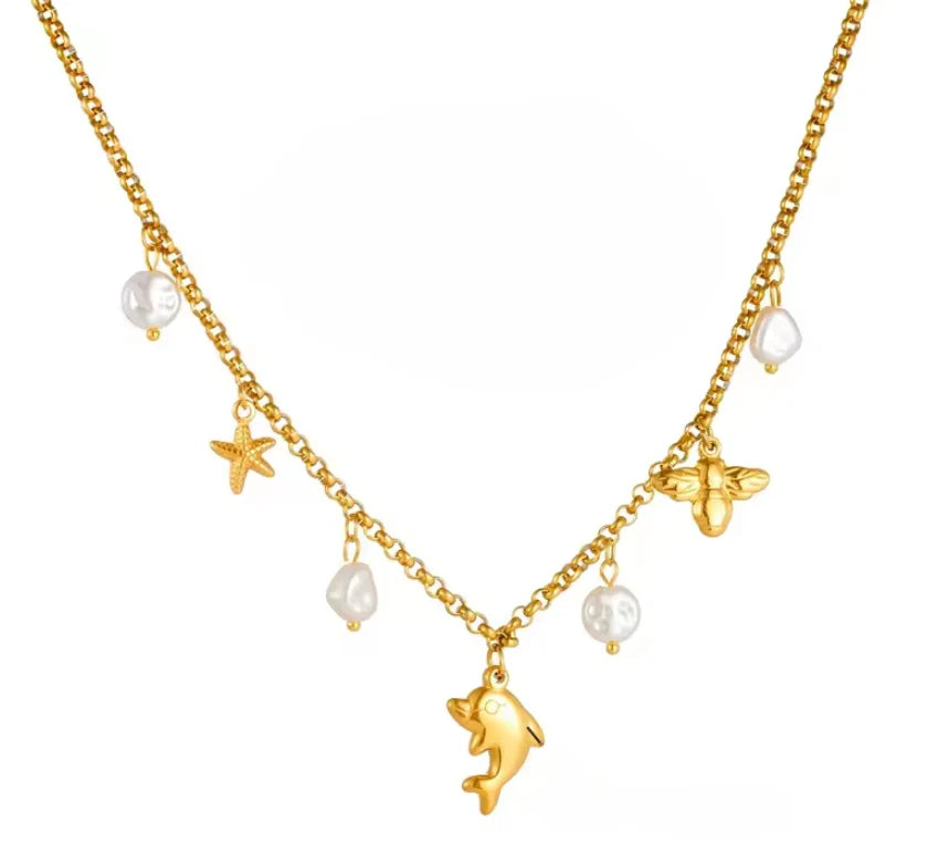 DOLPHIN PEARL NECKLACE