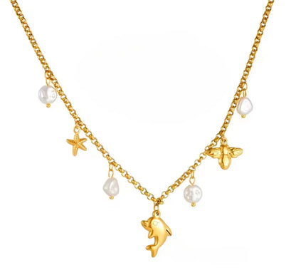 DOLPHIN PEARL NECKLACE