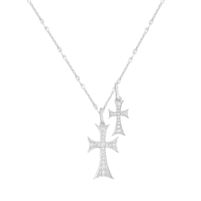 DOUBLE CROSS NECKLACE