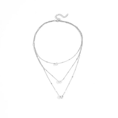 3PCS LOVE HEART STONE NECKLACE